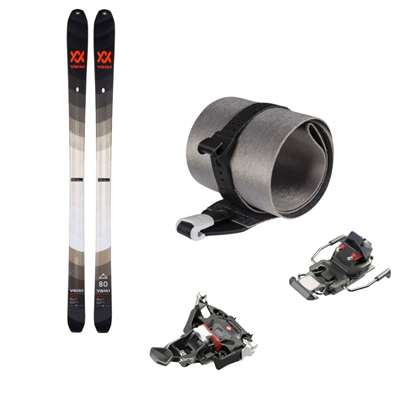 Skialpový set VÖLKL Rise 80 - skialpové lyže s pásmi + viazanie Fritchi s brzdami